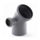 Отвод PP-H с выходом левый серый Дн 110х50х45гр б/нап в/к VALFEX 23111150