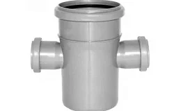 Крестовина PP-H 1-плоскостная серая Дн 110х50х50х87гр б/нап в/к VALFEX 27211550