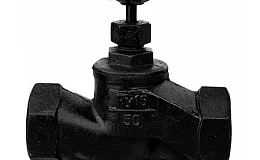 Клапан запорный чугунный 15кч18п Ду15 Ру16 муфтовый, DN 15, 1/2 дюйма