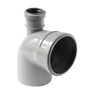 Отвод PP-H с выходом фронтально-вверх серый Дн 110х50х87гр б/нап в/к VALFEX 23125150