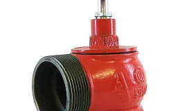 Клапан пожарн чугун угл 90 гр КПЧМ 50-1 Ду 50 1,6 МПа муфта-цапка Апогей 110029, DN 50