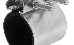 Хомут ремонтный односторонний сталь оц Краб Ду 32 (Дн 40-44) L=70мм Сансфера 17004, DN 32