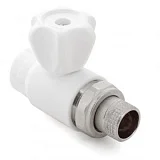 Кран PP-R шаровой белый НР Дн 20x1/2" прямой для радиатора RTP (РосТурПласт) 27853