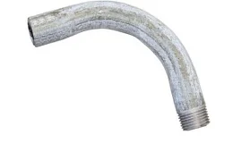 Отвод стальной гнутый однорезьбовой оцинк Ду15 (Дн21,3х2,5) из труб по ГОСТ 3262-75, DN 15, 1/2 дюйма