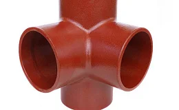 Крестовина чугун SML Ду 100х100х100х90гр 2-х плоскостная б/растр, DN 100