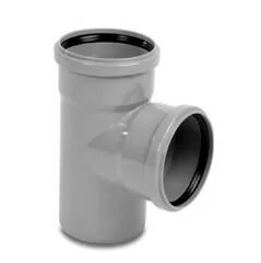 Тройник PP-H серый Дн 32х32х87гр б/нап в/к VALFEX 24032032