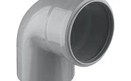 Отвод PP-H серый Дн 40х87гр б/нап в/к VALFEX 20101040
