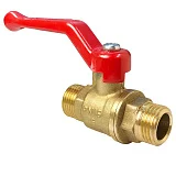 Кран шаровой латунь 11Б27фт1М Ду15 Ру40 НР/НР рычаг VALFEX VF.220.LR1.012, DN 15, 1/2 дюйма