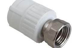 Муфта PP-R комб. белая с накидной гайкой Дн 32x1 1/4" на метал. штуцере RTP (РосТурПласт) 14620