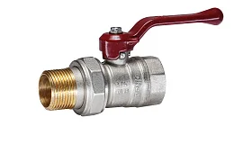 Кран шаровой латунный никель Temper Ду 20 (3/4”) PN40, ВН/НР американка, рычаг 8820ВАР3440, DN 20, 3/4 дюйма