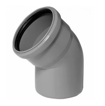 Отвод PP-H серый Дн 110х67гр б/нап в/к VALFEX 20132110