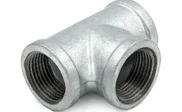 Тройник прямой чугун оц Ду 15 (1/2") ВР/ВР, DN 15, 1/2 дюйма