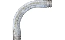 Отвод стальной гнутый двухрезьбовой оцинк Ду15 (Дн21,3х2,8) из труб по ГОСТ 3262-75, DN 15, 1/2 дюйма