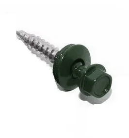 Саморез кровельный 4.8х29 RAL 6005 по дереву пакет