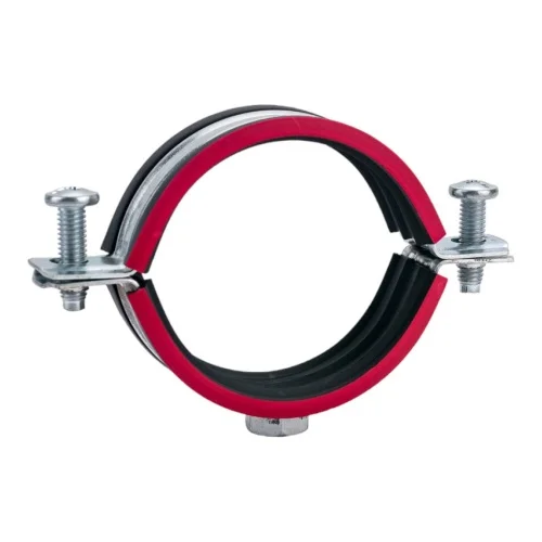 Хомут трубный сталь оц с резин прокладк 1 1/2" (Дн 48-53) ±2мм М8 б/к BILTI