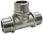 Тройник латунь никель переходной Ду 15х20х20 (1/2"х3/4"х3/4") НР/НР/НР Valfex VF.131.N.034, DN 15, 1/2 дюйма