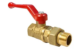 Кран шаровой латунь 11Б27фт1М Ду20 Ру40 ВР/Американка рычаг VALFEX VF.225.LR1.034, DN 20, 3/4 дюйма