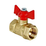 Кран шаровой латунь 11Б27фт1М Ду20 Ру40 ВР бабочка VALFEX VF.217.LB1.034.N/P59, DN 20, 3/4 дюйма