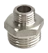 Ниппель латунь никель переходной Ду 10х8 (3/8"х1/4") НР Valfex VF.580.N.038.014, DN 10