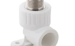 Угольник PP-R комбинированный белый НР Дн 20x1/2" с креплением RTP (РосТурПласт) 10806