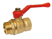 Кран шаровой латунь Стандарт 221 Ду25 Ру16 ВР/НР полнопроходной рычаг ГАЛЛОП 103156, DN 25, 1 дюйм