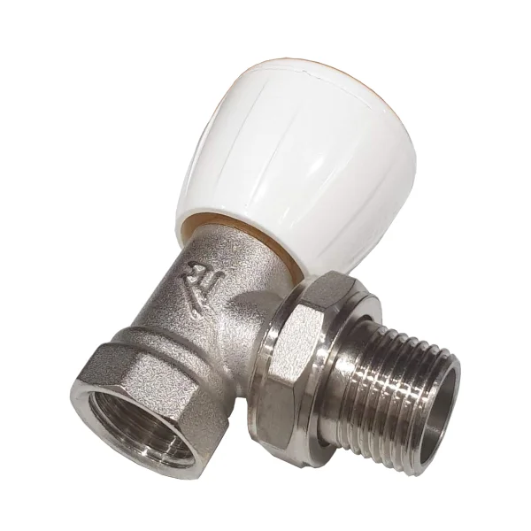 Вентиль ручной радиаторный угловой с уплотнительным кольцом 1/2 MC THERMA Q