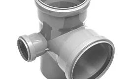 Крестовина PP-H 2-плоскостная левая серая Дн 110х110х50х87гр б/нап в/к VALFEX 28111150