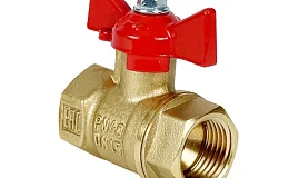 Кран шаровой латунь 11Б27фт1М Ду20 Ру40 ВР бабочка VALFEX VF.217.LB1.034.N/P59, DN 20, 3/4 дюйма