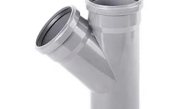 Тройник PP-H серый Дн 32х32х45гр б/нап в/к VALFEX 22032032