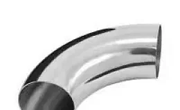 Отвод поручня AISI 304 38.1х1.5х120 под сварку, удлиненный (зеркало)