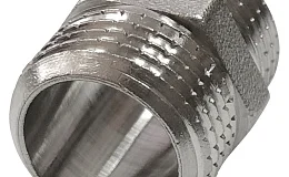 Ниппель латунь никель Ду 32 (1 1/4") НР VALFEX VF.582.N.114, DN 32