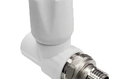 Кран PP-R шаровой белый НР Дн 20х1/2" прямой для радиатора VALFEX 10149020