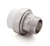 Муфта PP-R комбинированная разъемная белая НР Дн 32x3/4" RTP (РосТурПласт) 10647