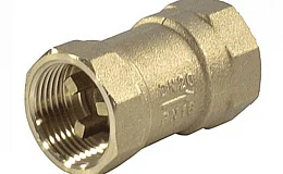 Клапан обратный латунь осевой КОП Ду 20 Ру16 ВР G3/4" диск латунь Пензапромарматура 00221000, DN 20, 3/4 дюйма