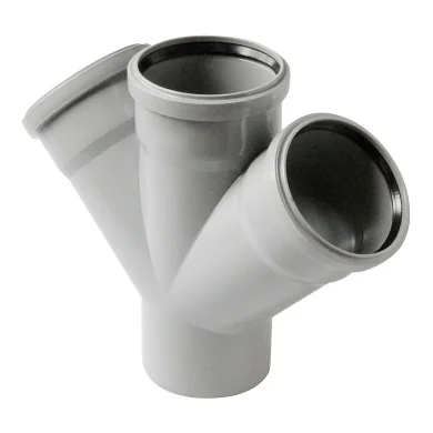 Крестовина PP-H 1-плоскостная серая Дн 110х110х110х45гр б/нап в/к VALFEX 27111110