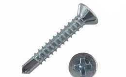 Саморез оконный 3.9х22 сверло белый цинк