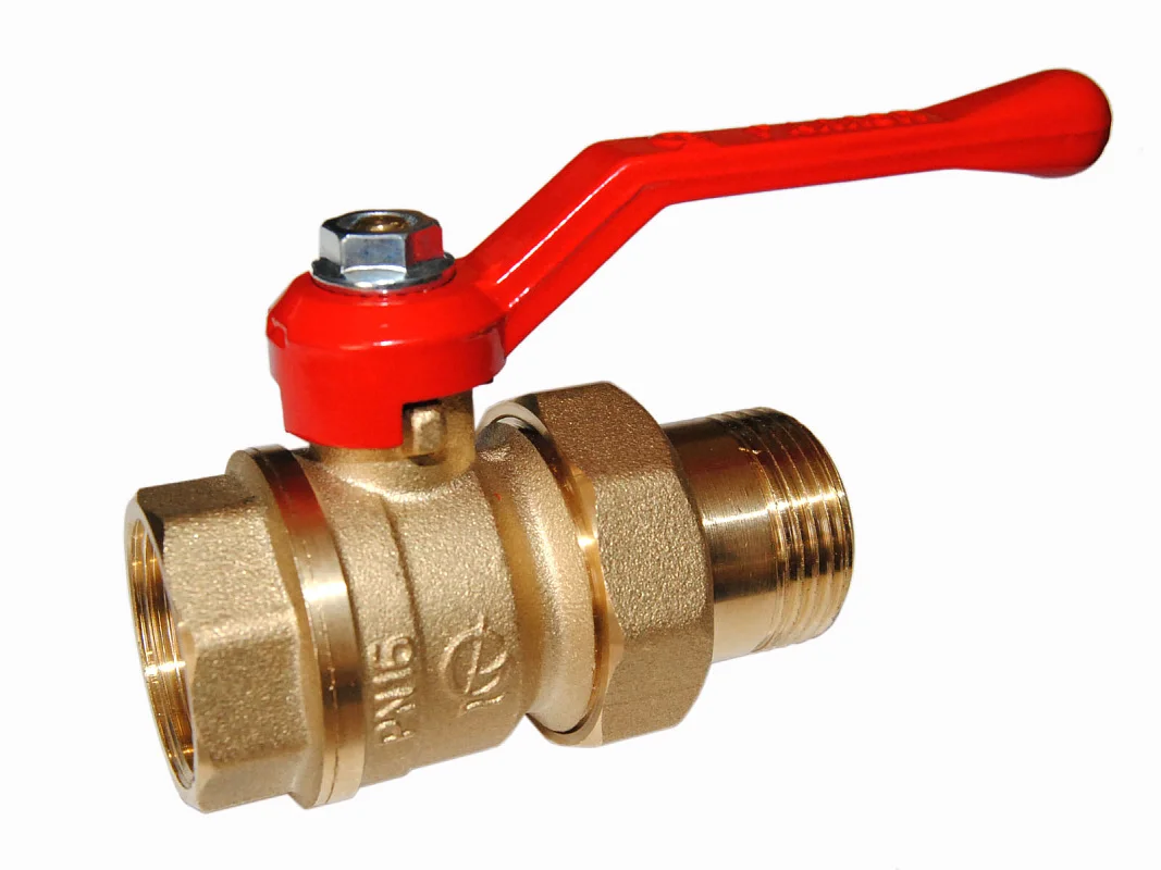 Кран шаровой латунь Стандарт 222 Ду25 Ру16 ВР/американка полнопроходной рычаг ГАЛЛОП 103158, DN 25, 1 дюйм