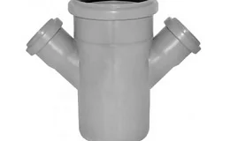 Крестовина PP-H 1-плоскостная серая Дн 110х50х50х45гр б/нап в/к VALFEX 27111550