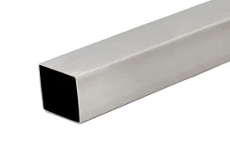 Трубы нержавеющие электросварные ЭСВ квадратные 50х2 шлиф имп ASTM A554, длина 6 м, марка AISI 201