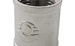 Муфта латунь никель Ду 15 (1/2") ВР Valfex VF.170.N.012, DN 15, 1/2 дюйма