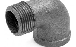 Угольник проходной чугун Ду 20 (3/4") ВР/НР, DN 20, 3/4 дюйма