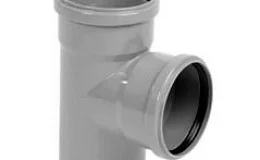 Тройник PP-H серый Дн 50х50х87гр б/нап в/к VALFEX 24050050