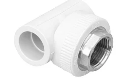 Тройник PP-R комбинированный под ключ белый ВР Дн 50x1 1/2" RTP (РосТурПласт) 10751