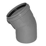 Отвод PP-H серый Дн 50х30гр б/нап в/к VALFEX 20122050