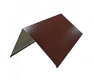 Конек плоский с подгибом  0,45х150х150х2000 RAL 8017 шок-кор