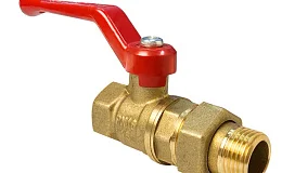 Кран шаровой латунь 11Б27фт1М Ду15 Ру40 ВР/Американка рычаг VALFEX VF.225.LR1.012.N/P59, DN 15, 1/2 дюйма