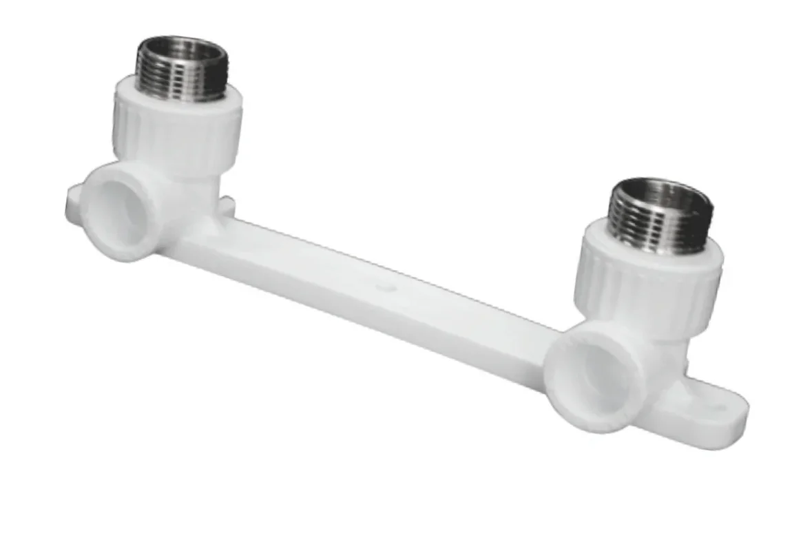 Планка PP-R монтажная белая НР Дн 20х1/2" под смеситель с водорозетками VALFEX 10123020