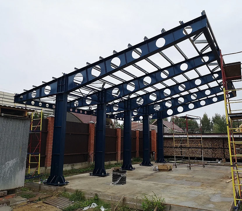 Расчет металлоконструкций для навеса: формулы нагрузки, выбор профиля и пример расчета 6×4 м