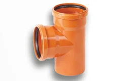 Тройник НПВХ с раструбом коричневый Дн 160х160х87гр б/нап в/к