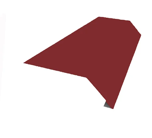 Планка карнизная 0,45х100х65х2000 RAL3005 винно-красный